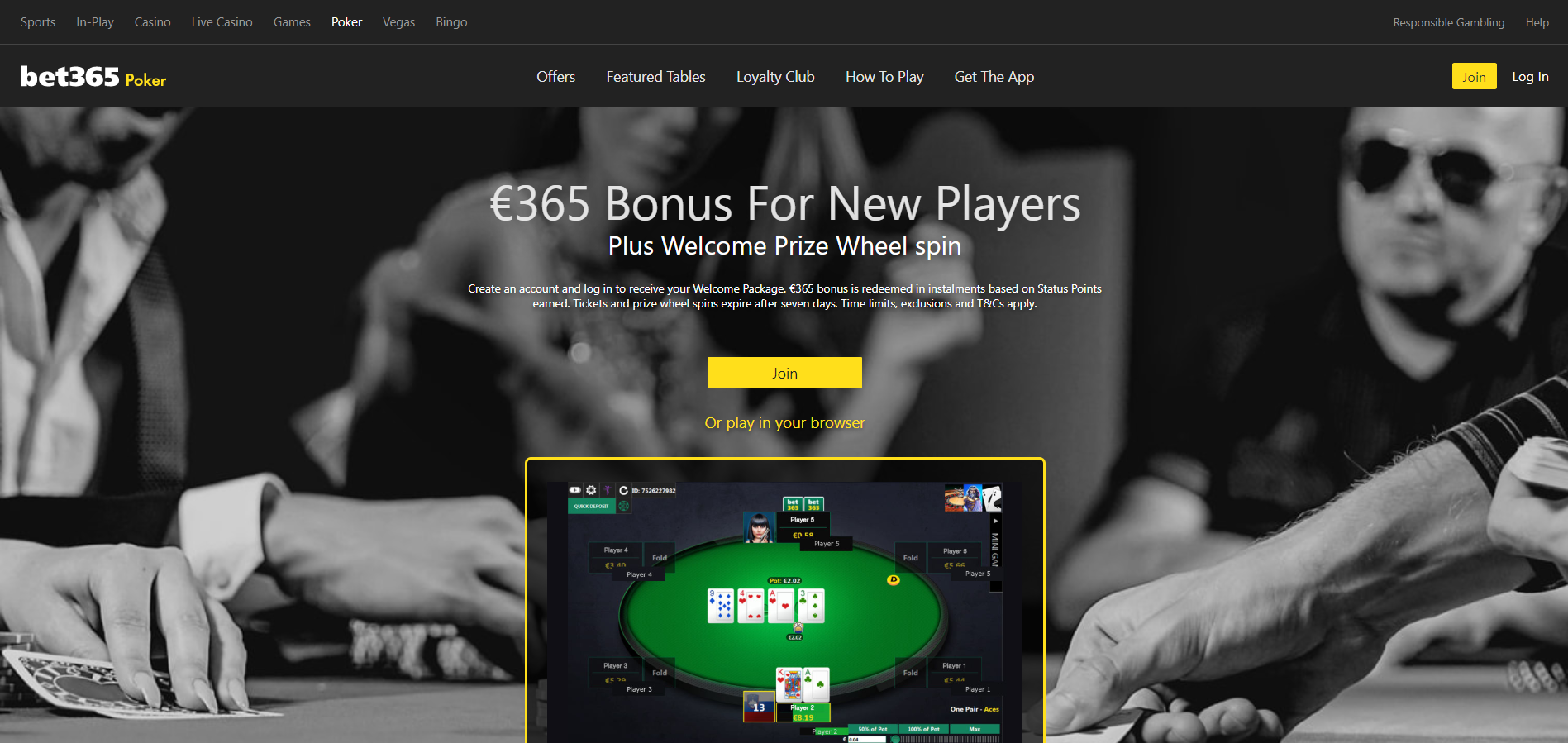 Bet365 Poker Bonus